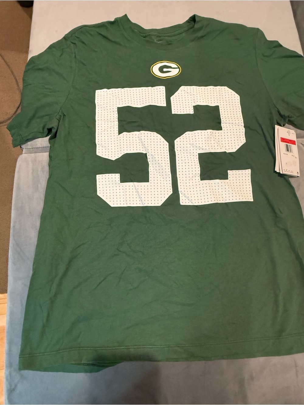 Green Bay Packers NFL NIKE Green Number 52 Graphic Men’s Shirt